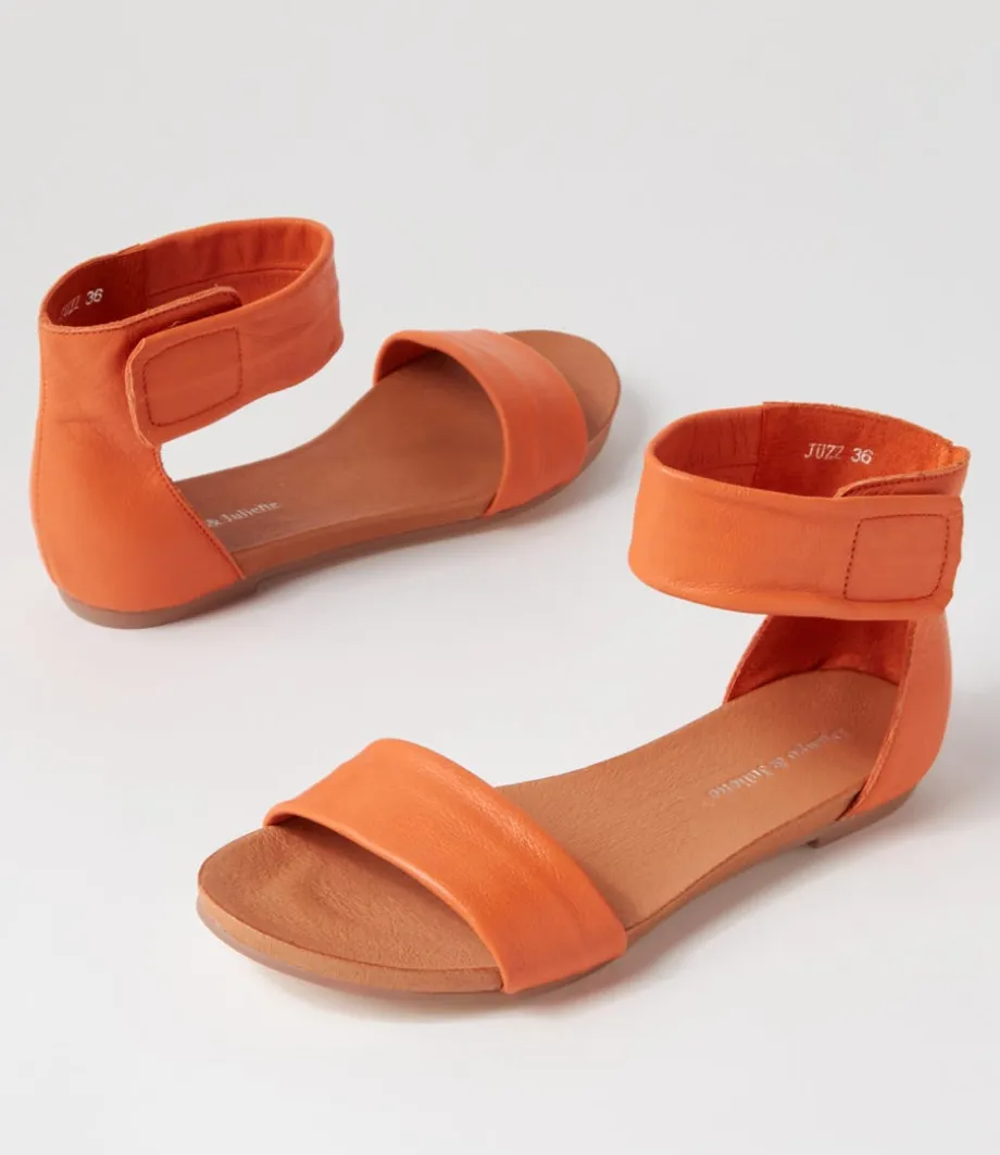 juzz_bright_orange_leather_sandals_4.webp Juzz Bright Orange Leather Sandals<DJANGO & JULIETTE Discount