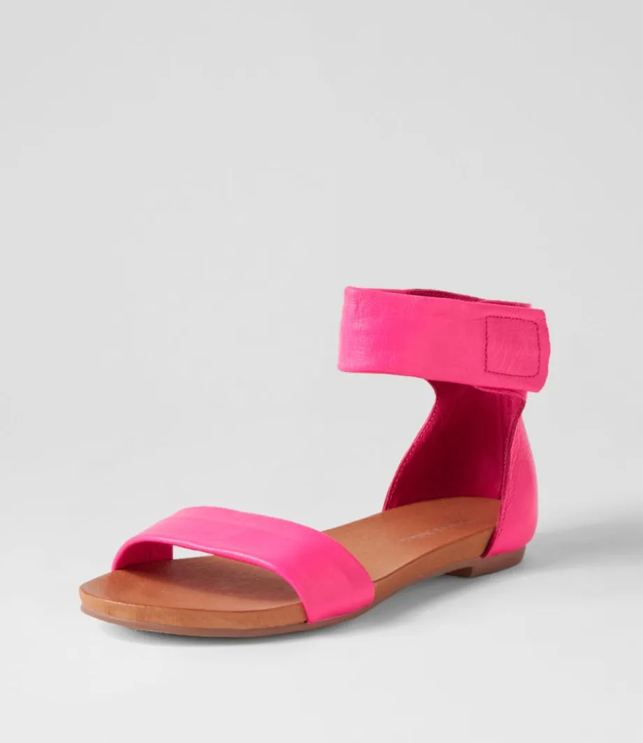 juzz_hot_pink_leather_sandals_1.webp Juzz Hot Pink Leather Sandals<DJANGO & JULIETTE Clearance