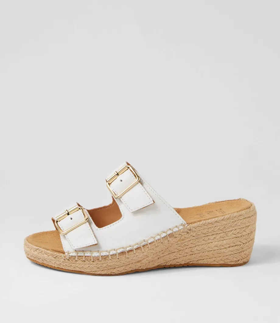 Kamera Xw White Leather Espadrilles<ZIERA Discount