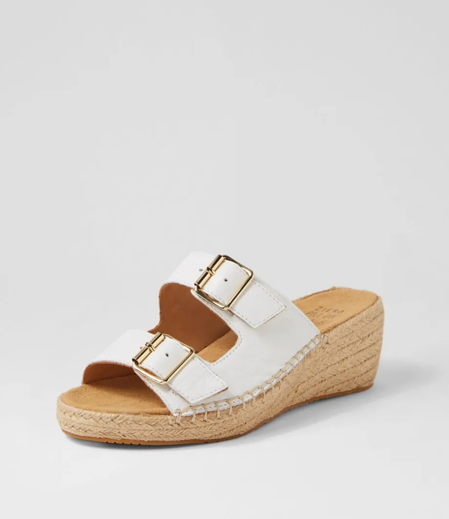 Kamera Xw White Leather Espadrilles<ZIERA Discount