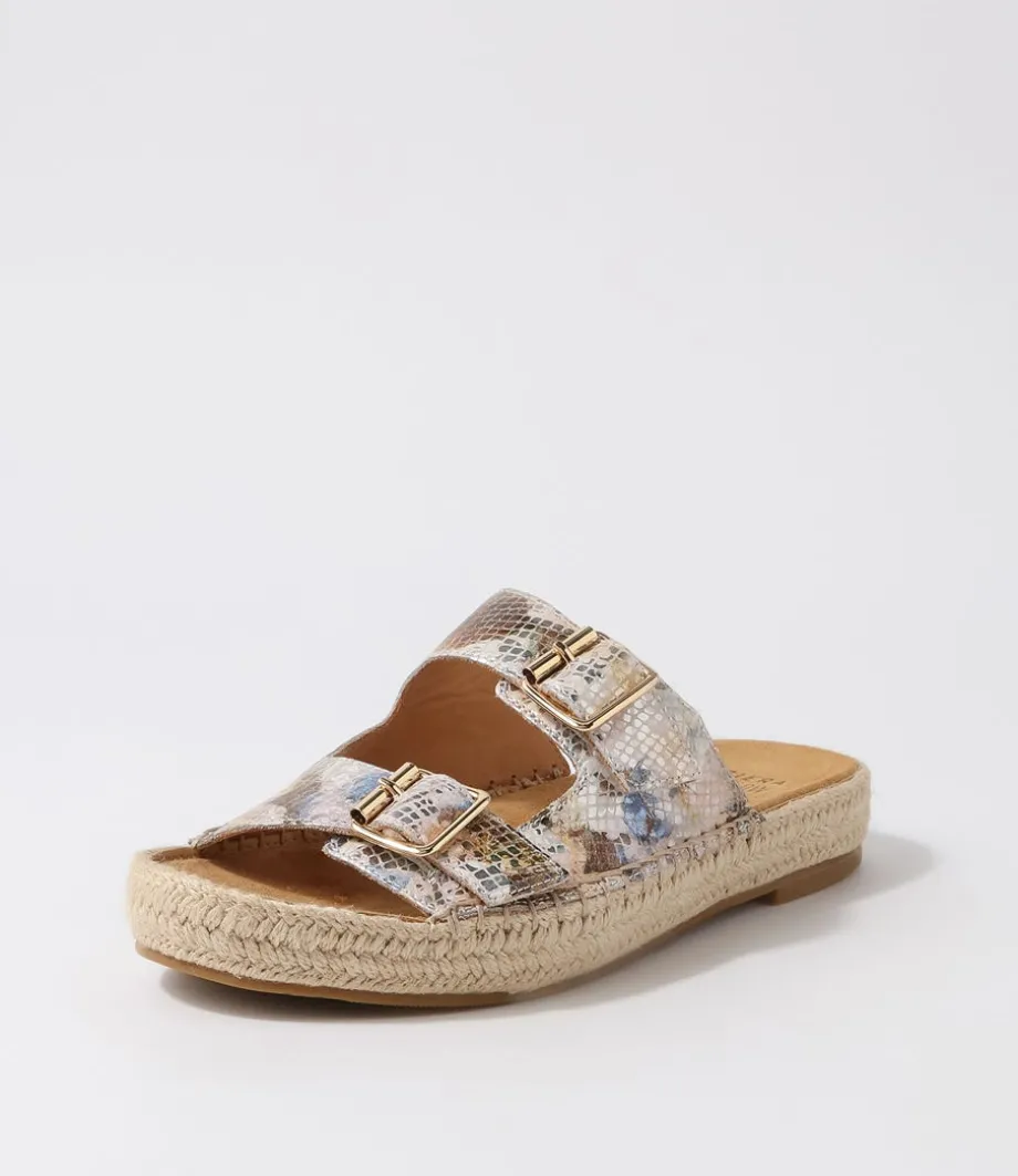 Kapila W Natural Multi Leather Sandals<ZIERA Sale