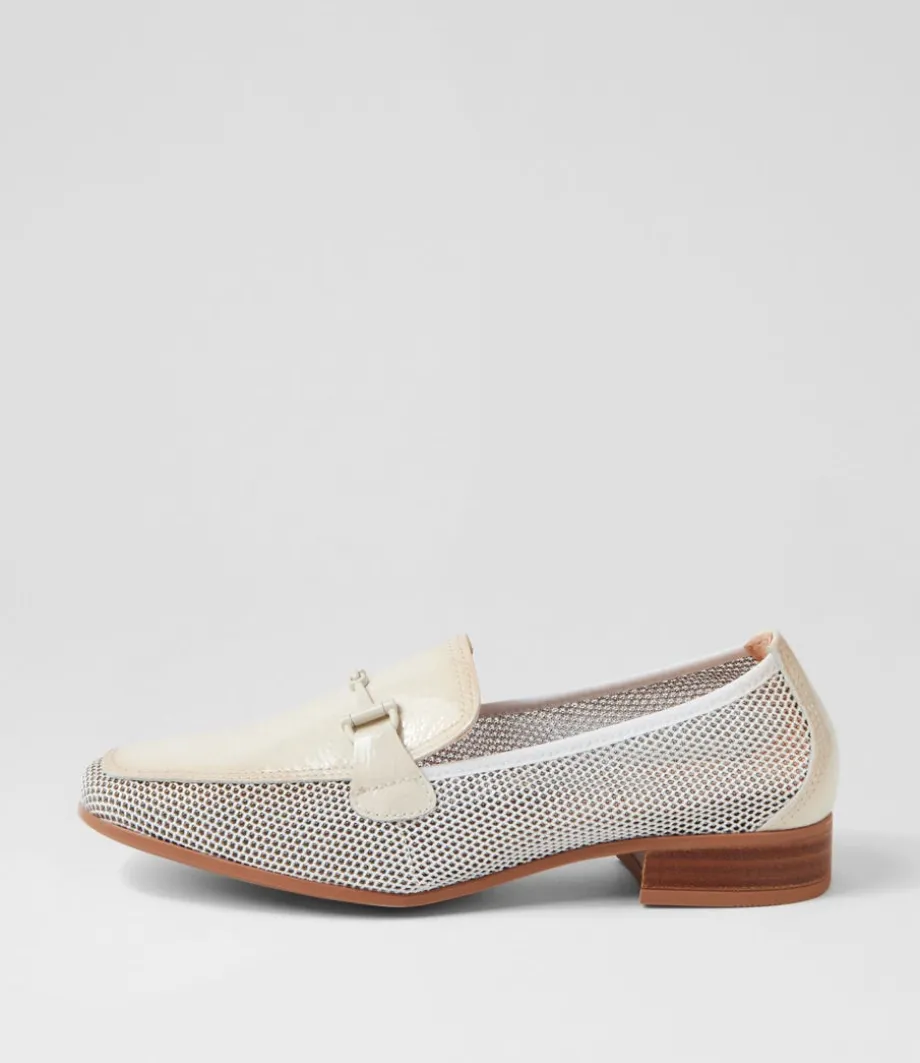 Kenia 62 White Panna Mesh Leather Loafers<HISPANITAS Hot