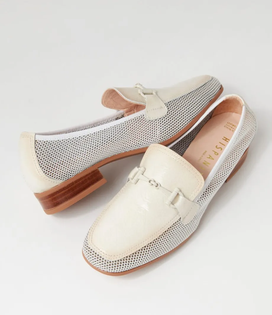 kenia__white_panna_mesh_leather_loafers_4.webp Kenia 62 White Panna Mesh Leather Loafers<HISPANITAS Hot