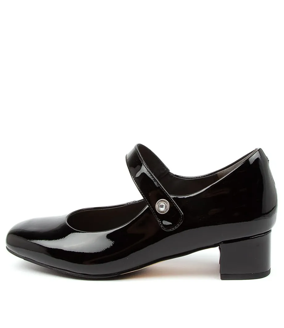 Kitty W Black Patent<ZIERA Clearance