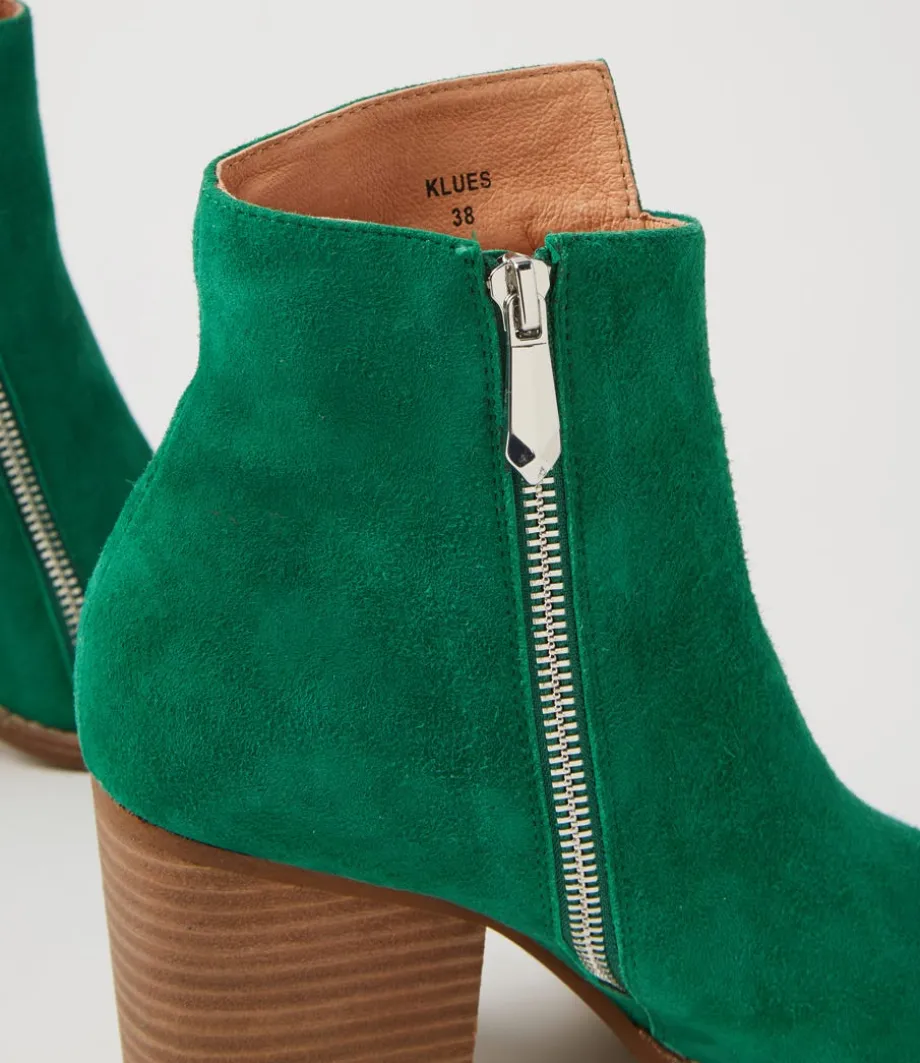 klues_new_emerald_suede_ankle_boots_4.webp Klues New Emerald Suede Ankle Boots<DJANGO & JULIETTE Outlet