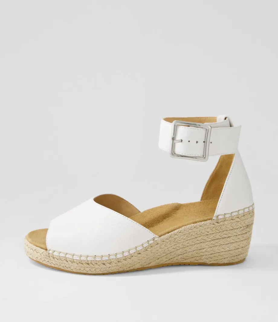 Koen Xw White Leather Sandals<ZIERA Clearance