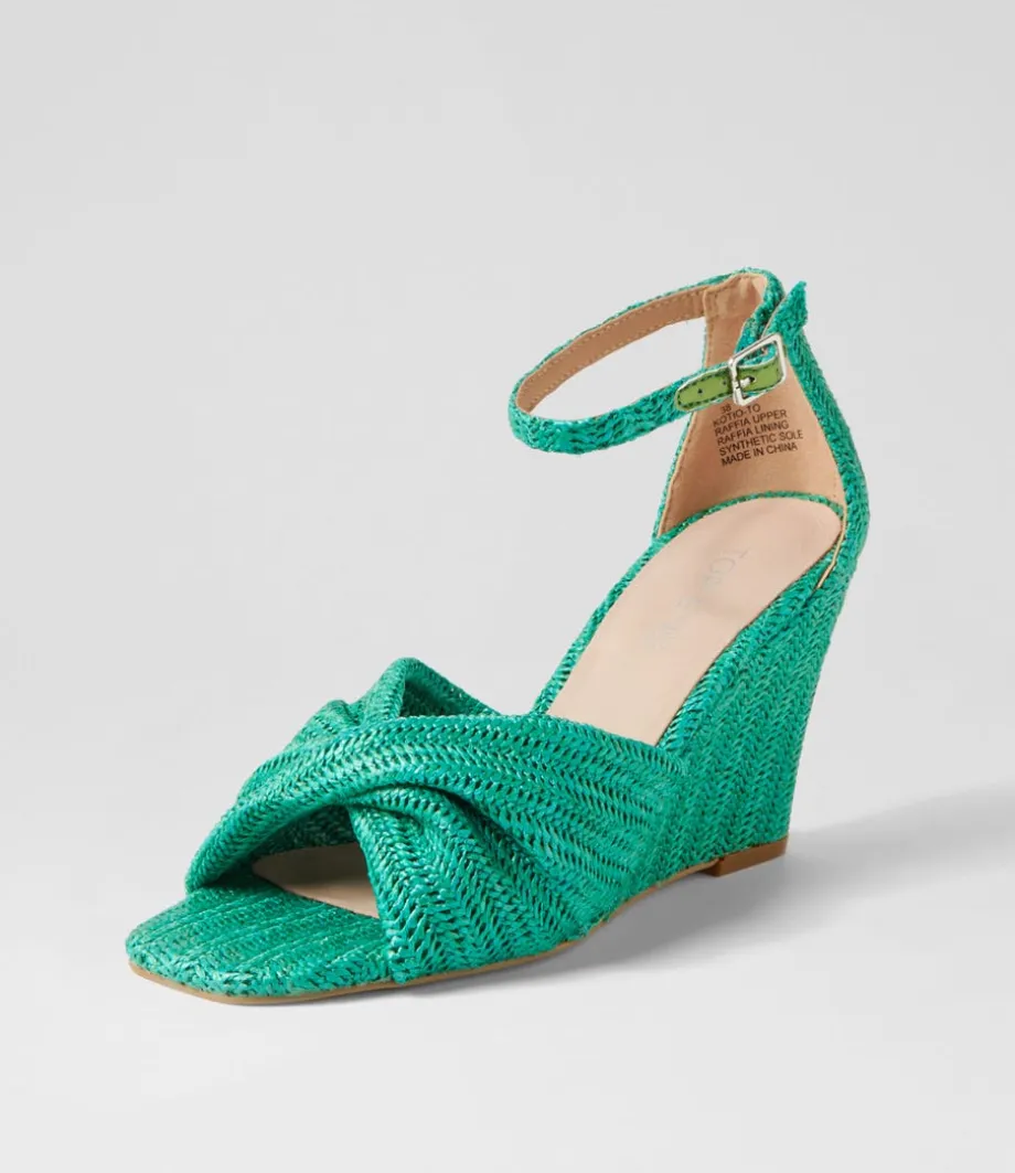 Kotio Emerald Synthetic Raffia Espadrilles<TOP END New