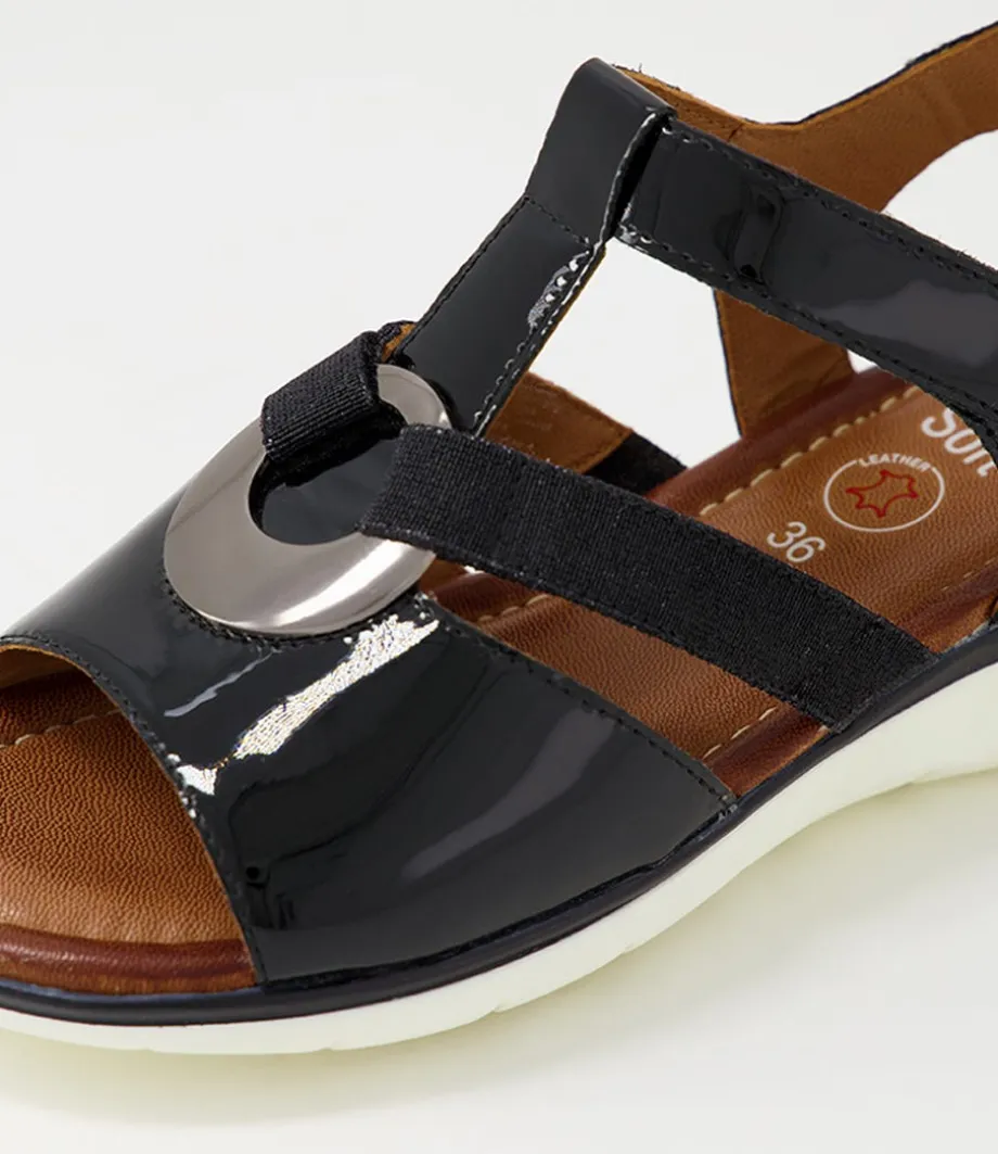 kreta__black_leather_sandals_4.webp Kreta 24 Black Leather Sandals<ARA Fashion