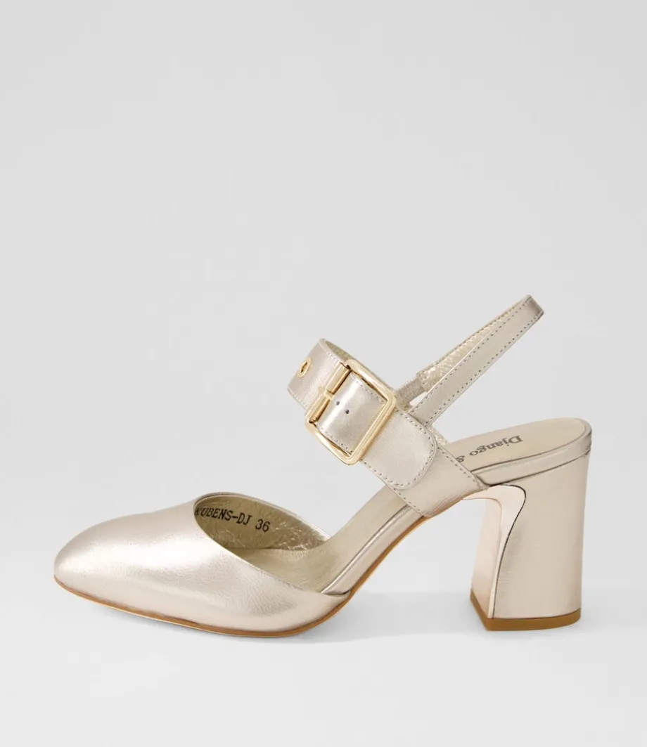 Kubens Champagne Leather Heels<DJANGO & JULIETTE Store