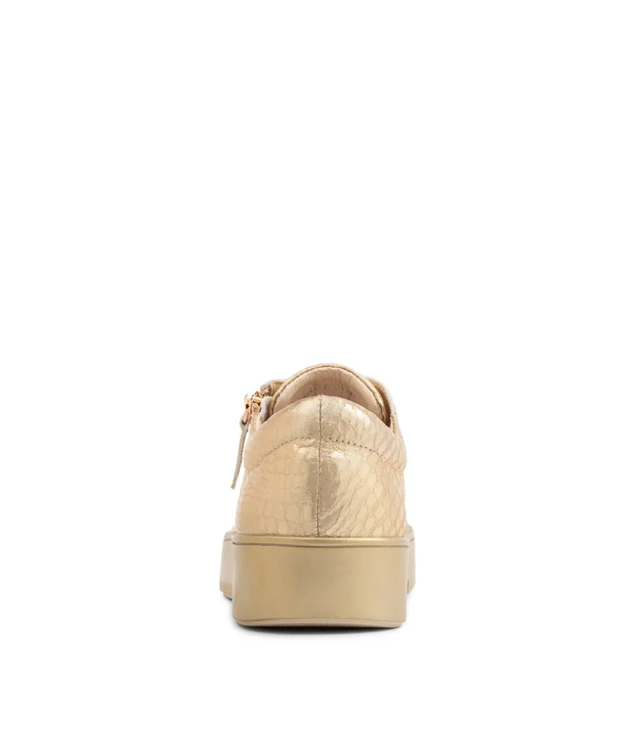laila_gold_croco_leather_sneakers_gs_2.webp Laila Gold Croco Leather Sneakers Gs<DJANGO & JULIETTE Clearance