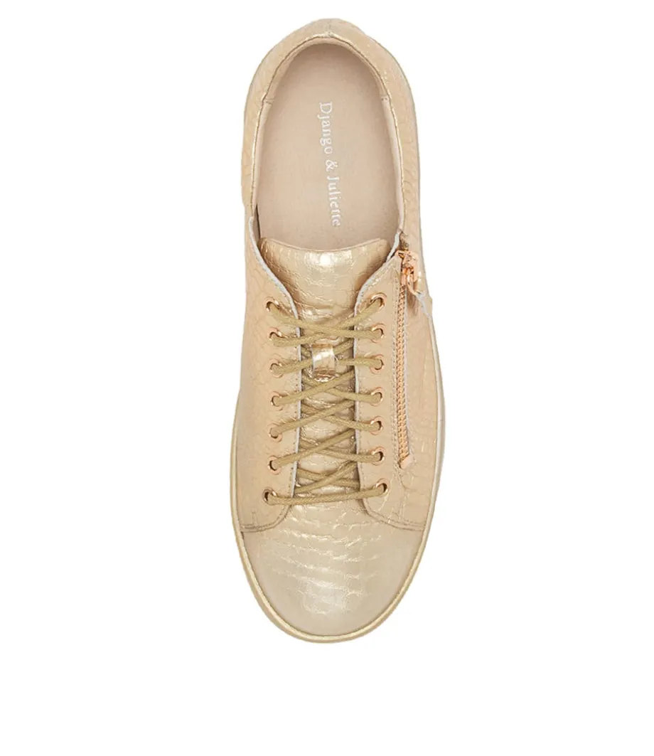 laila_gold_croco_leather_sneakers_gs_4.webp Laila Gold Croco Leather Sneakers Gs<DJANGO & JULIETTE Clearance