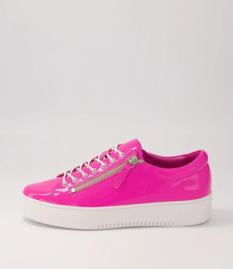 Laila Hot Pink Patent Leather Sneakers Ws<DJANGO & JULIETTE Outlet