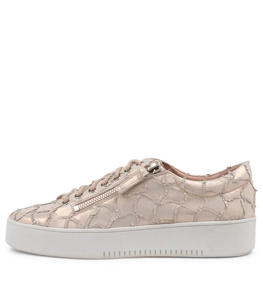 Laila Nude Frill Leather Sneakers<DJANGO & JULIETTE Flash Sale