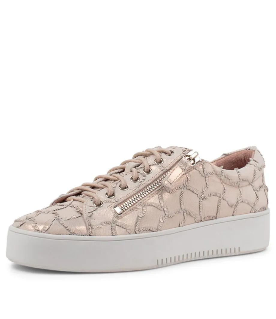 Laila Nude Frill Leather Sneakers<DJANGO & JULIETTE Flash Sale