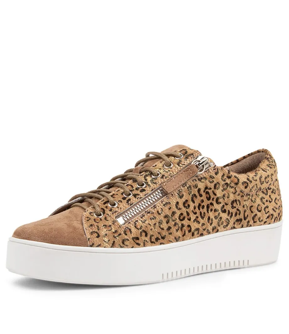 Laila Taupe Caramel Suede Sneakers<DJANGO & JULIETTE Clearance