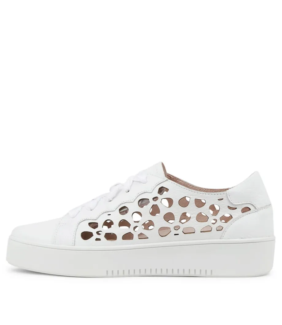 Lassin White Leather Sneakers<MOLLINI Online