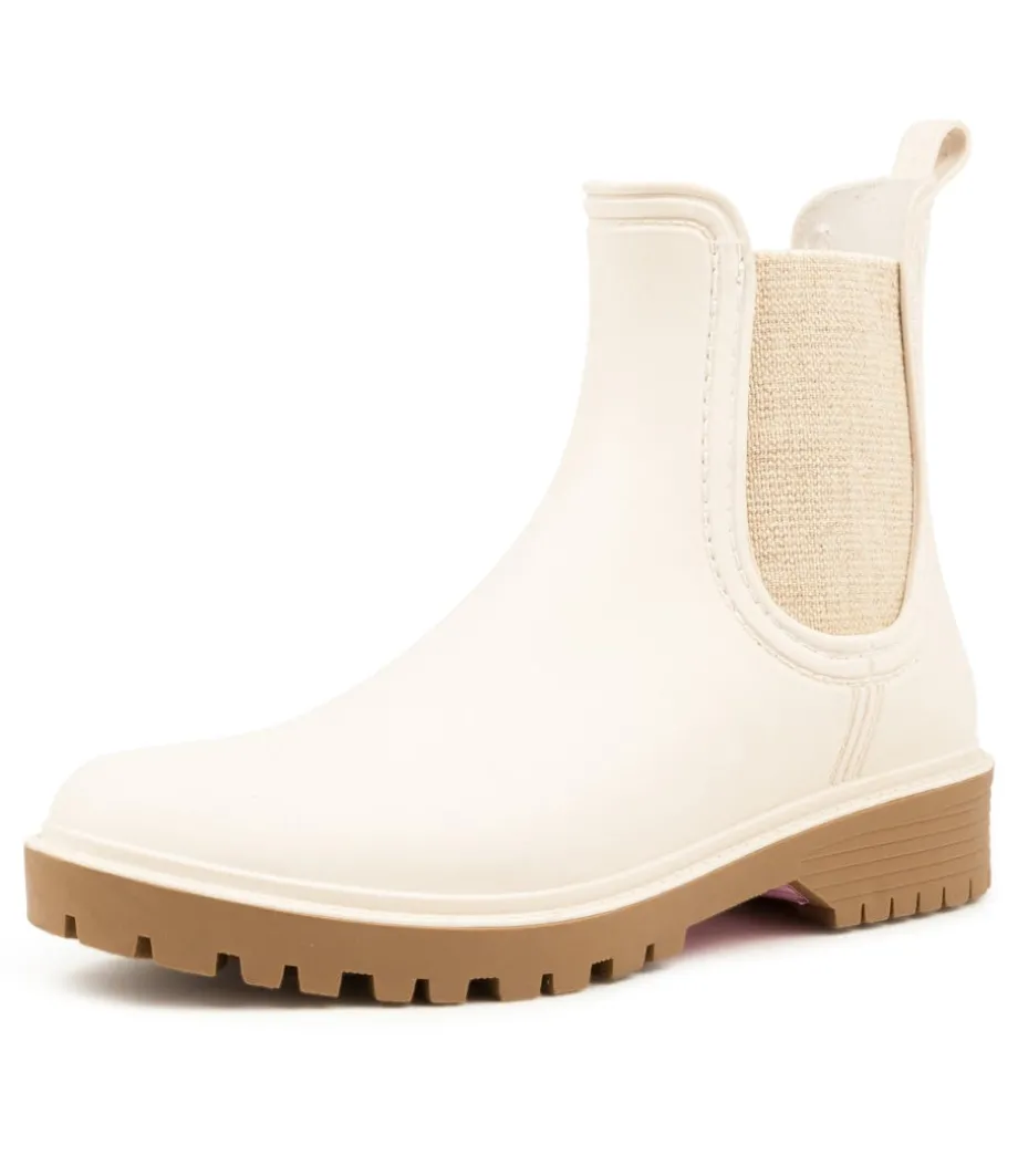 Laurina Cream Gumboot<DIANA FERRARI Store