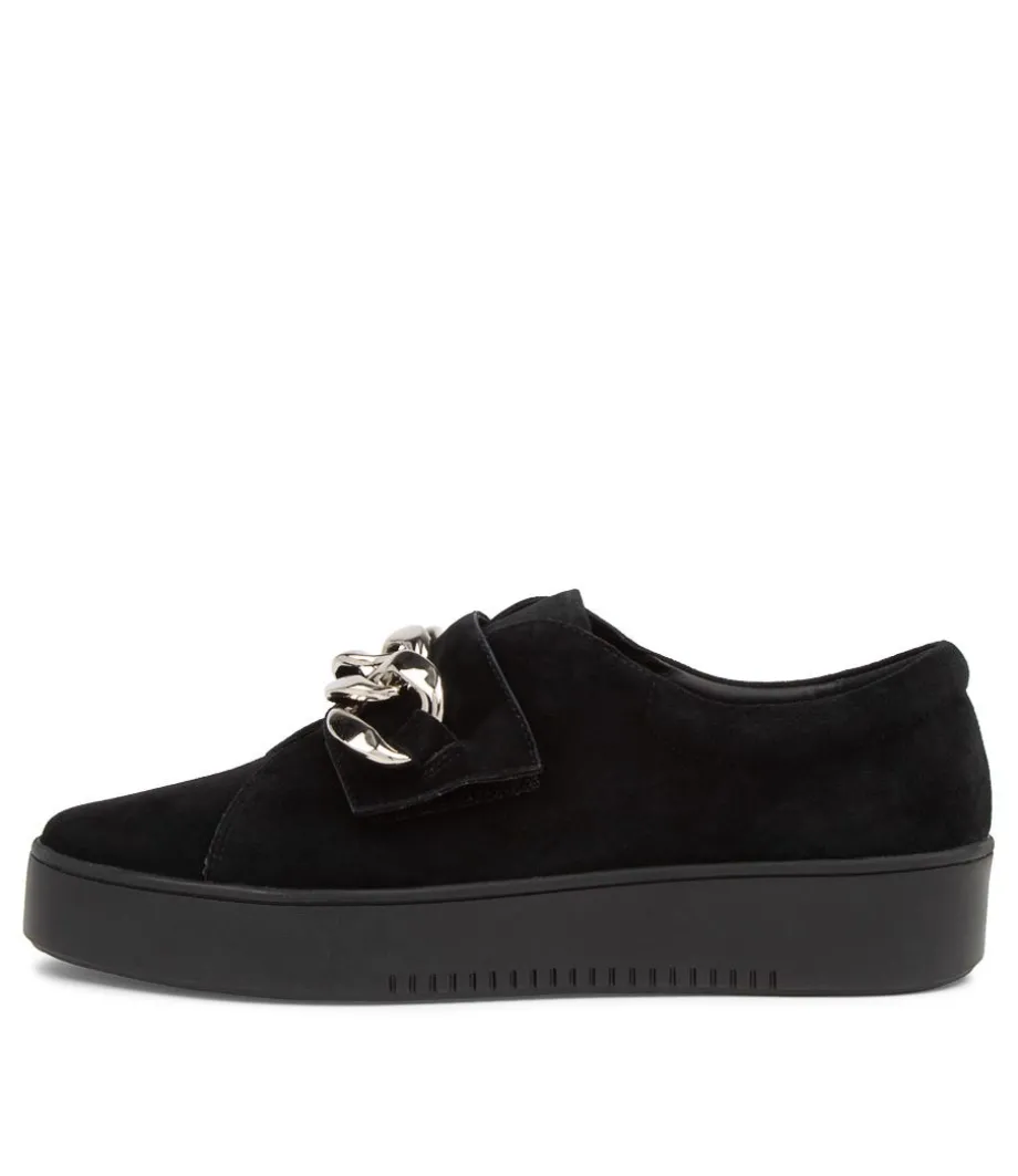 Layan Black Suede Sneakers Bs<DJANGO & JULIETTE Best Sale