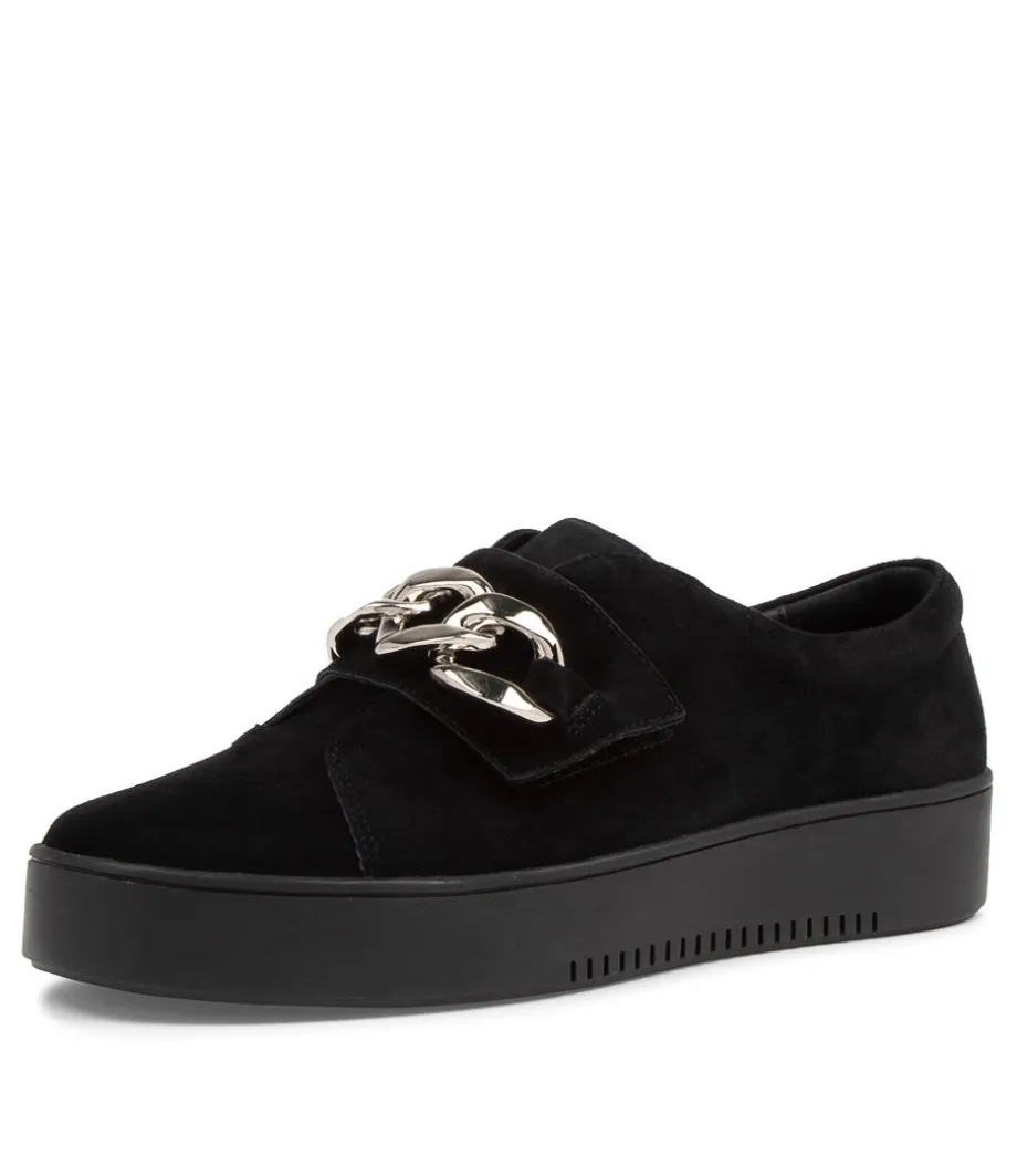 Layan Black Suede Sneakers Bs<DJANGO & JULIETTE Best Sale