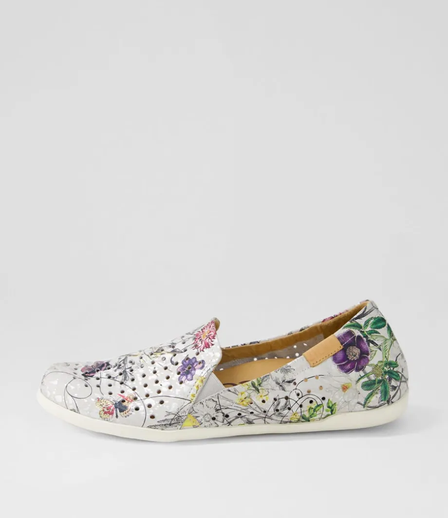 Liana W White Fields Leather Loafers<ZIERA Best Sale
