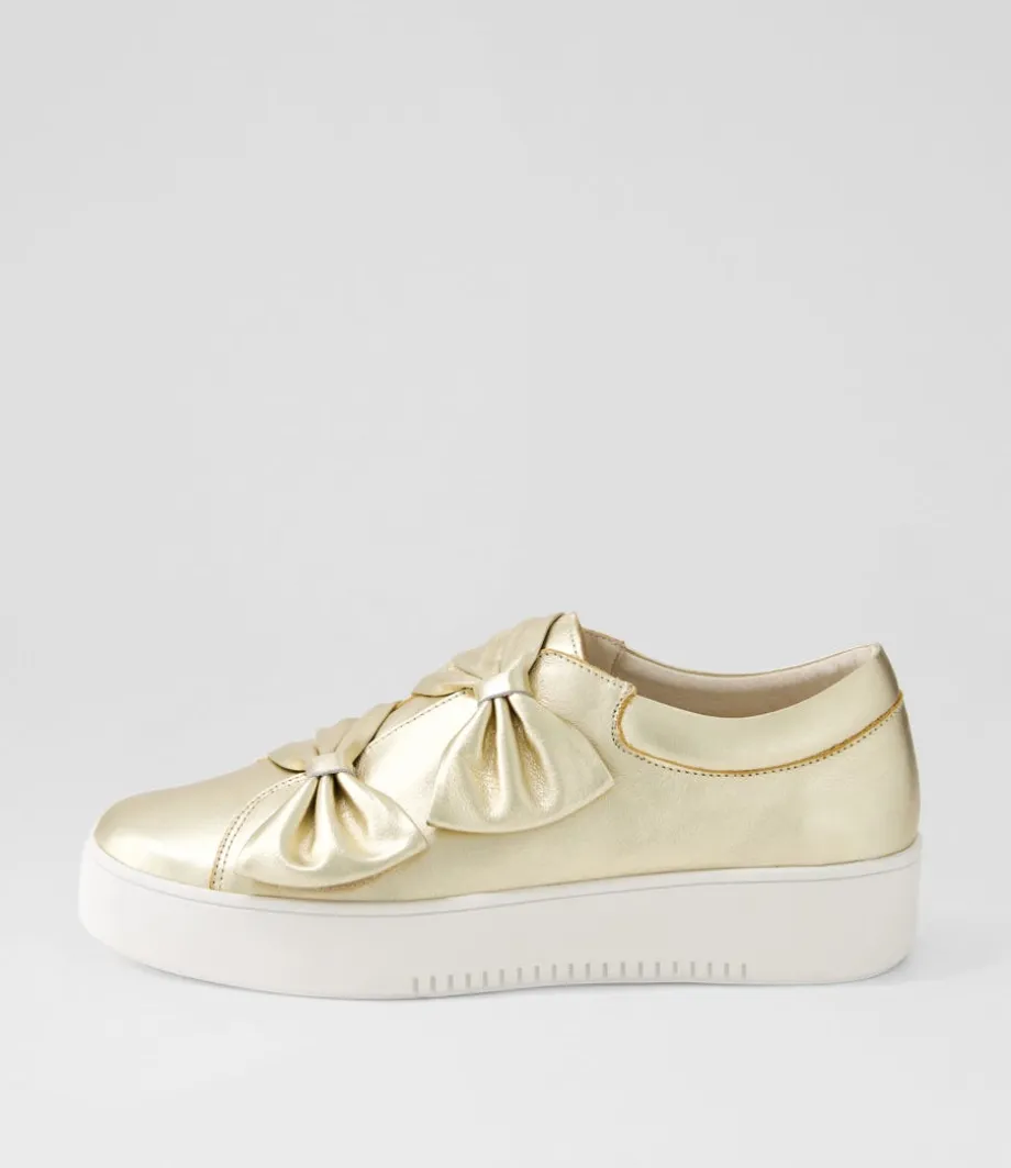 Loja Pale Gold Shine Leather Sneakers<DJANGO & JULIETTE Best