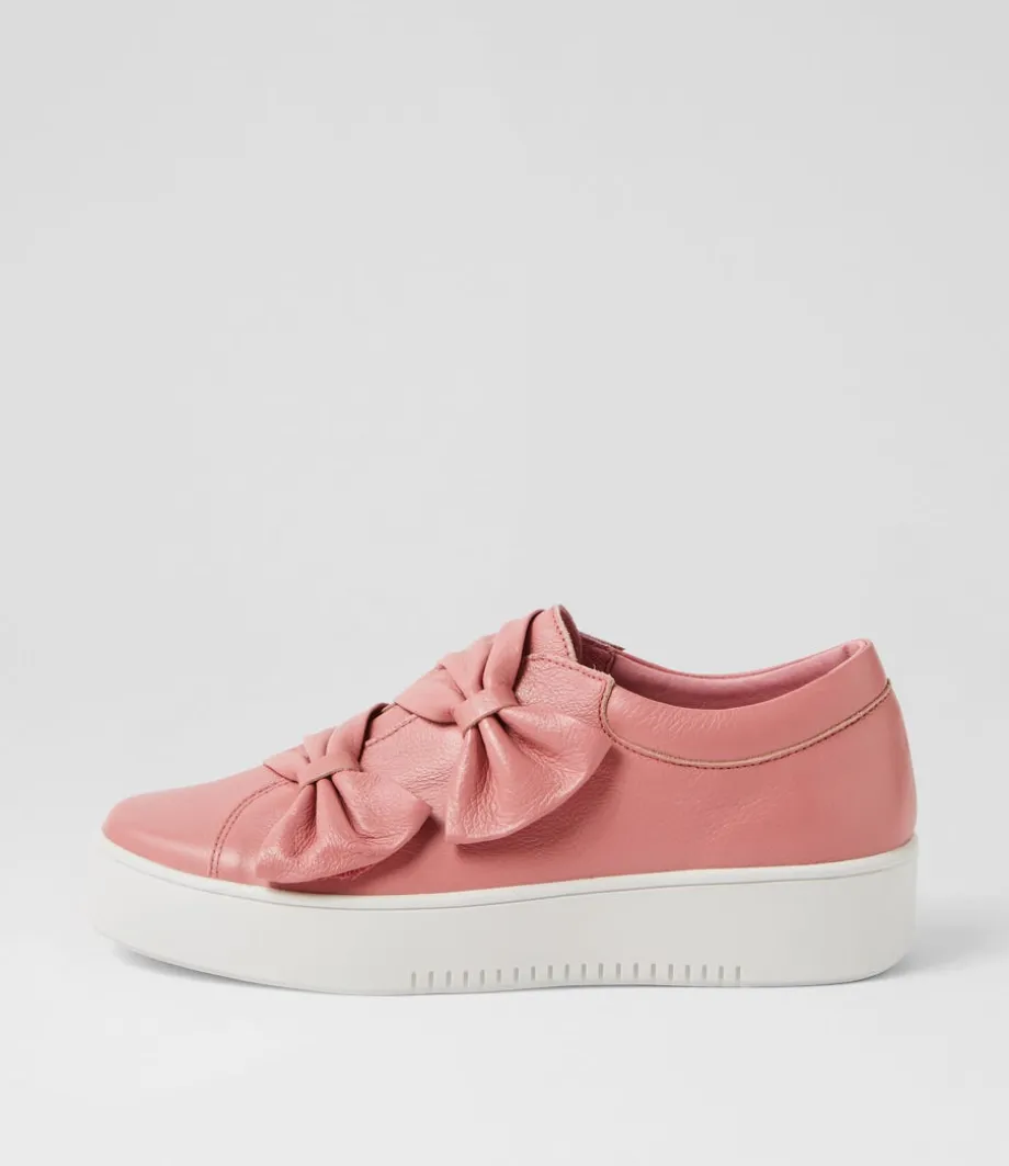 Loja Pretty Pink White Leather Sneakers<DJANGO & JULIETTE Cheap