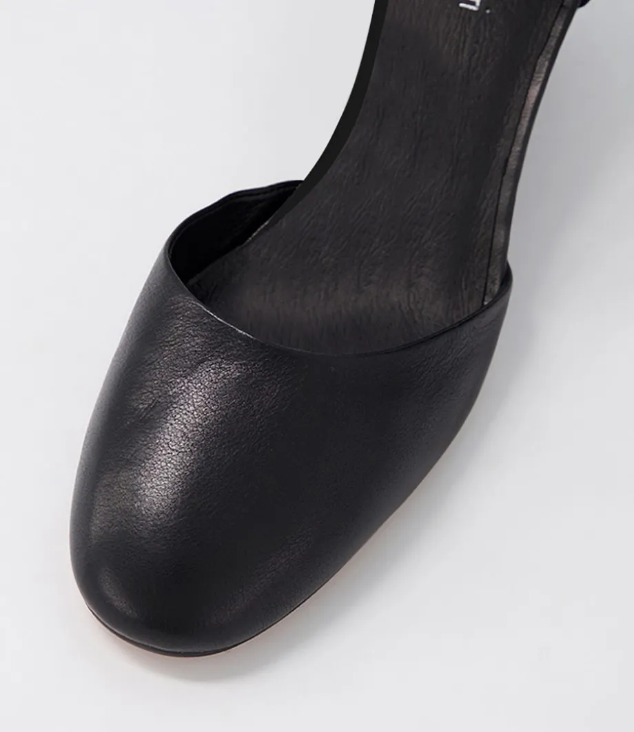 lorelei_black_leather_heels_3.webp Lorelei Black Leather Heels<DIANA FERRARI Outlet