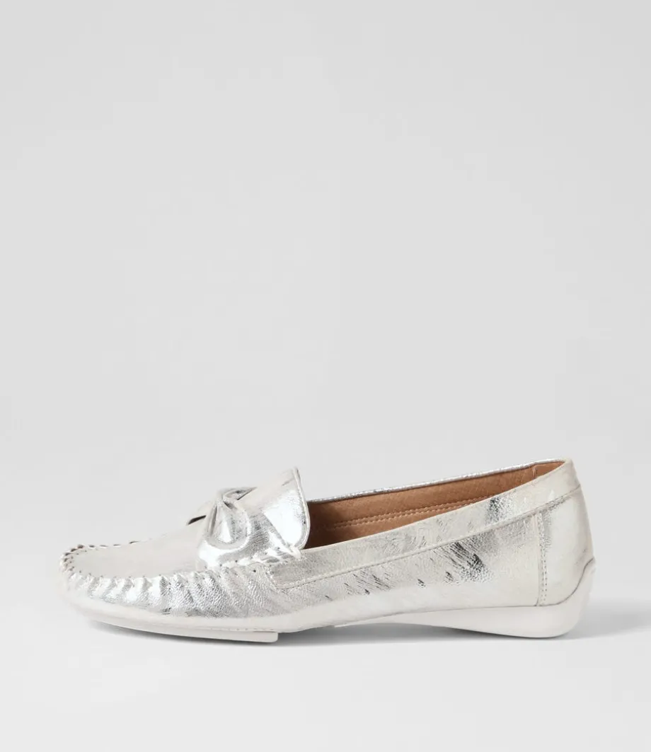 Loukas Silver Scratch Leather Loafers<DJANGO & JULIETTE Cheap