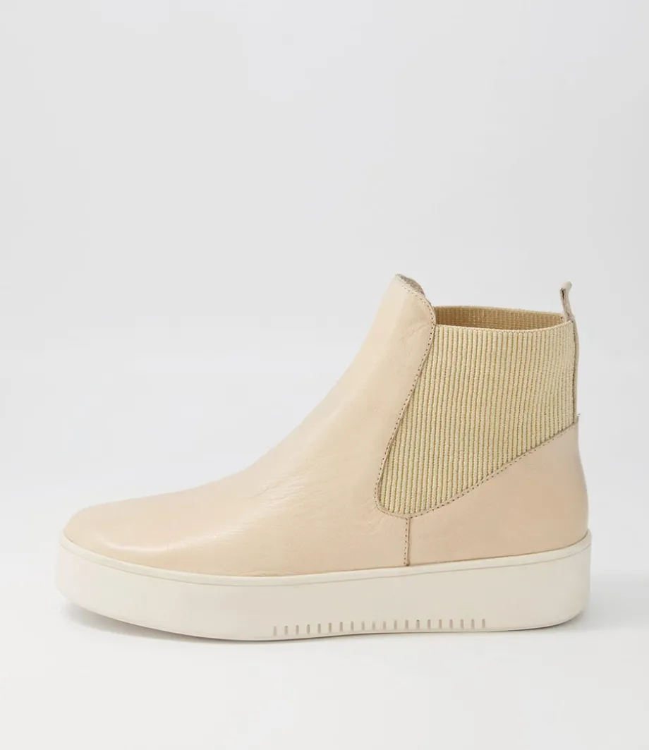 Luddey Camel Leather Elastic Ankle Boots<DJANGO & JULIETTE Clearance