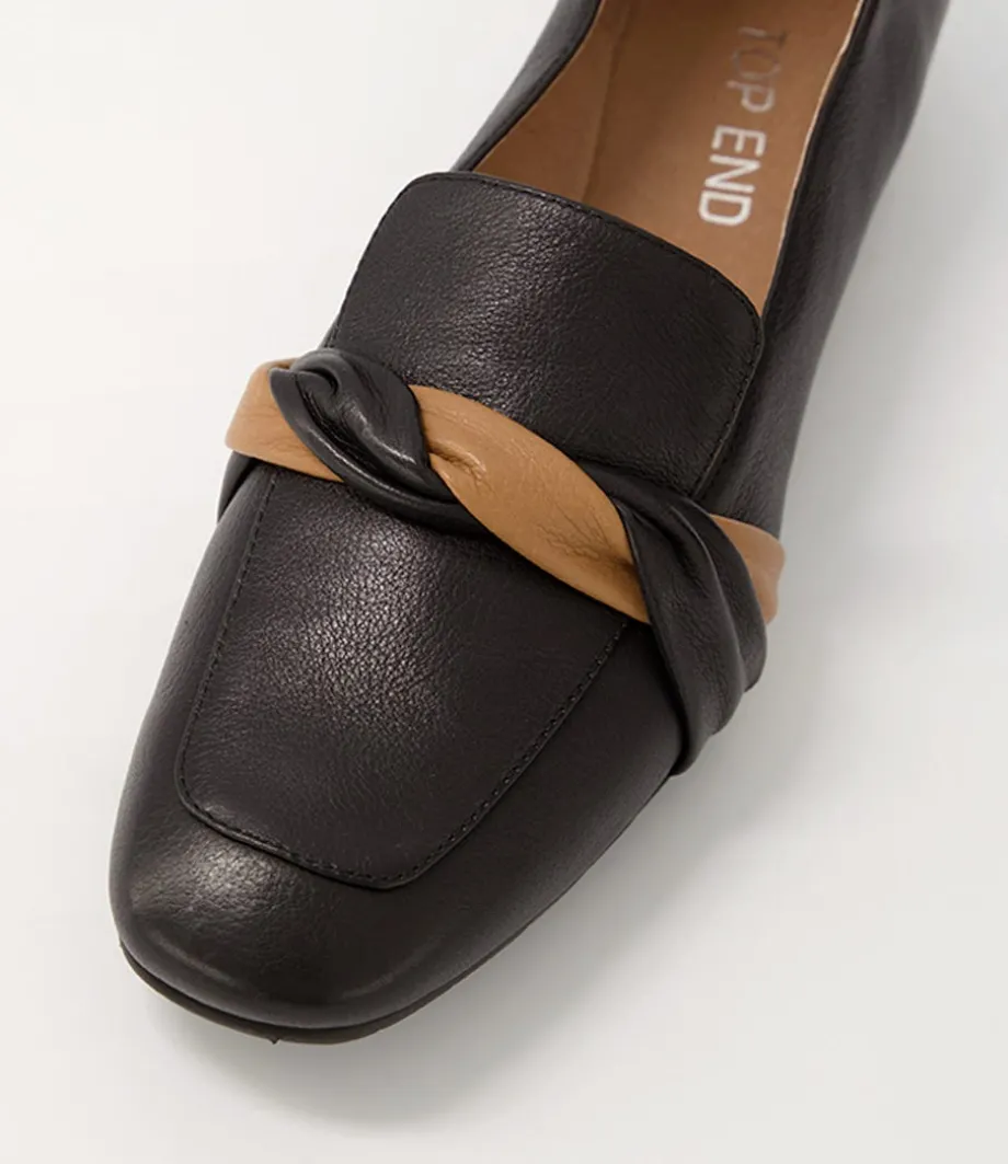 majorca_black_dark_tan_leather_loafers_3.webp Majorca Black Dark Tan Leather Loafers<TOP END Store
