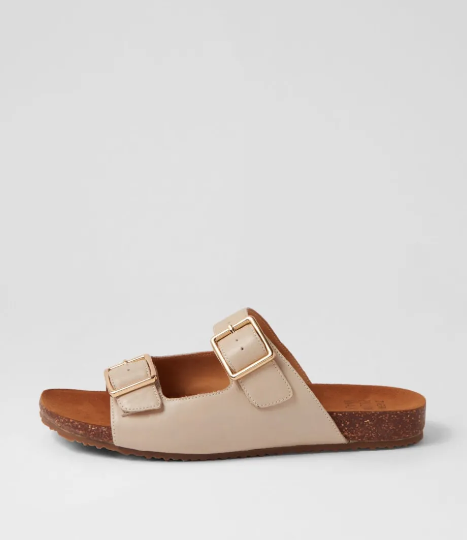 Makosa Xw Almond Leather Slides<ZIERA Store