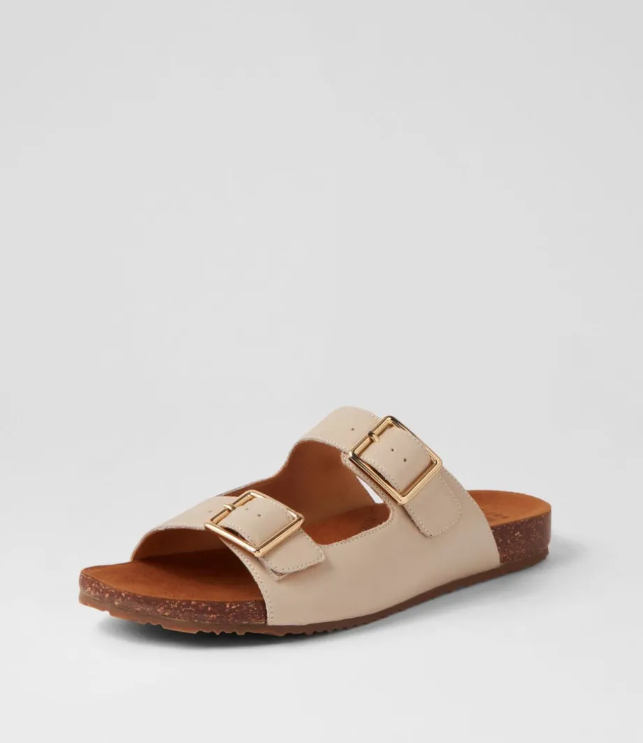 Makosa Xw Almond Leather Slides<ZIERA Store