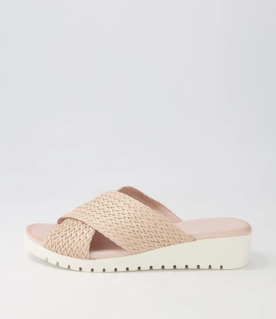 Manal Nude Weave Slides<DJANGO & JULIETTE Outlet