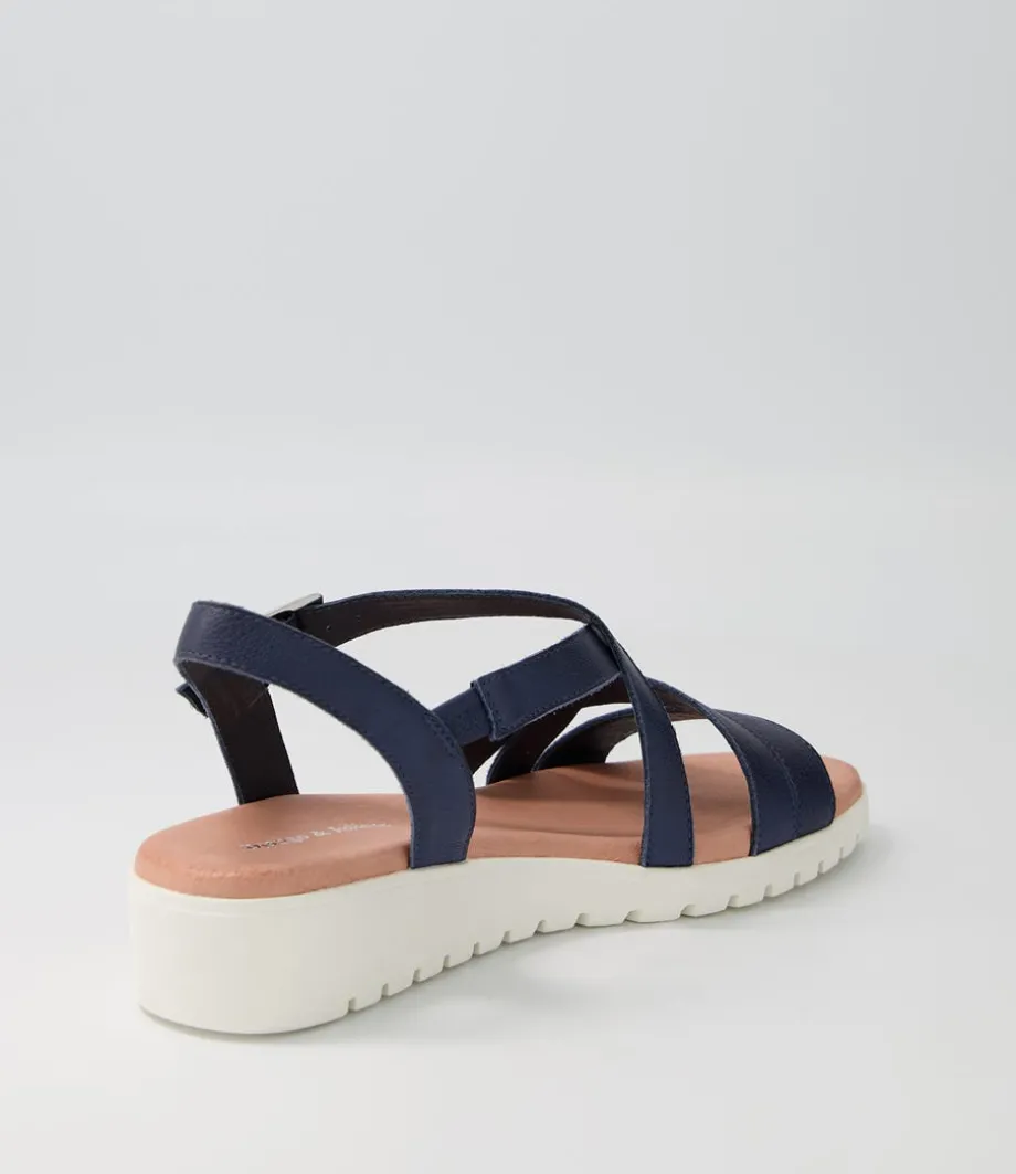 matedy_navy_leather_sandals_2.webp Matedy Navy Leather Sandals<DJANGO & JULIETTE Outlet