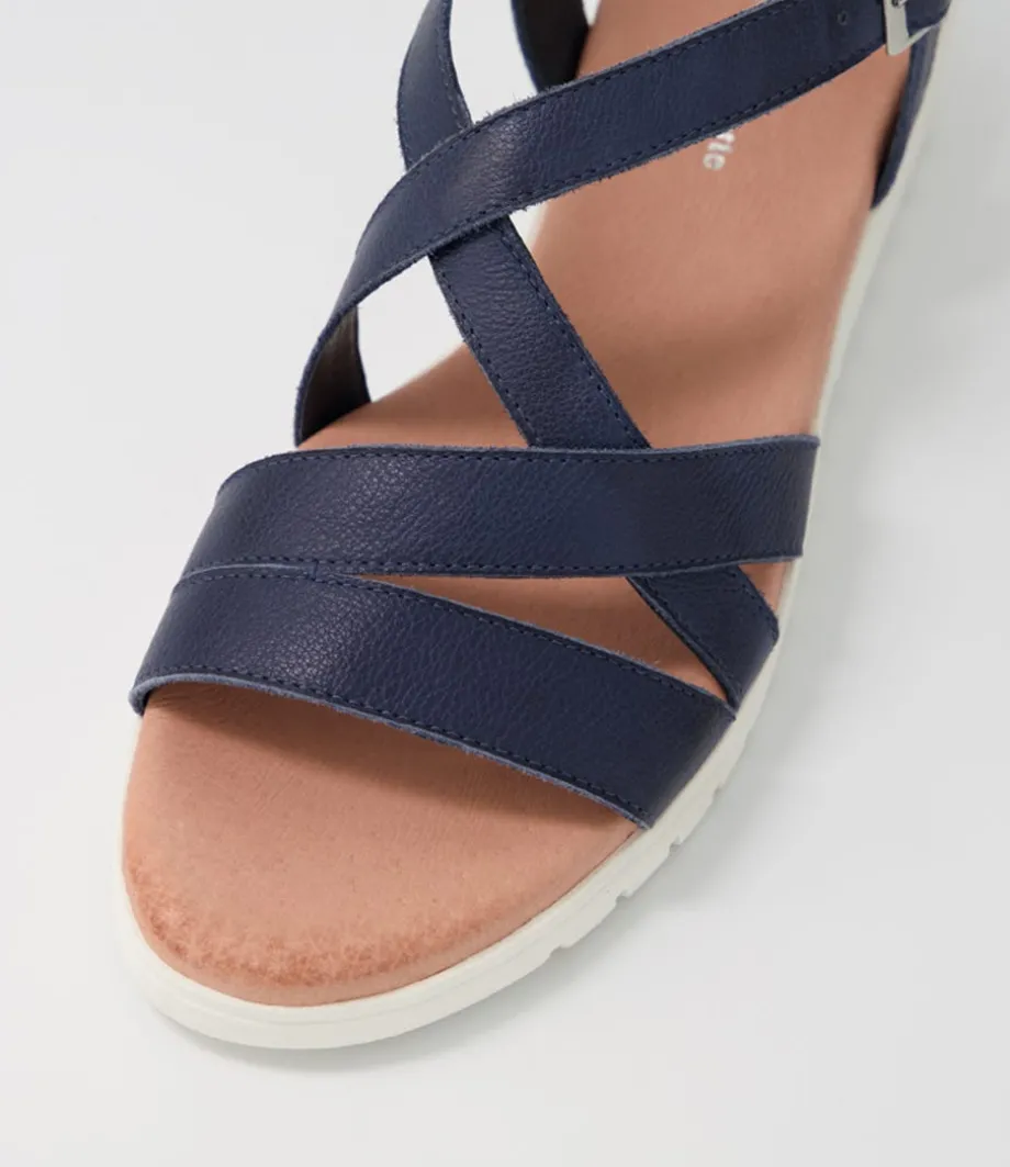 matedy_navy_leather_sandals_3.webp Matedy Navy Leather Sandals<DJANGO & JULIETTE Outlet