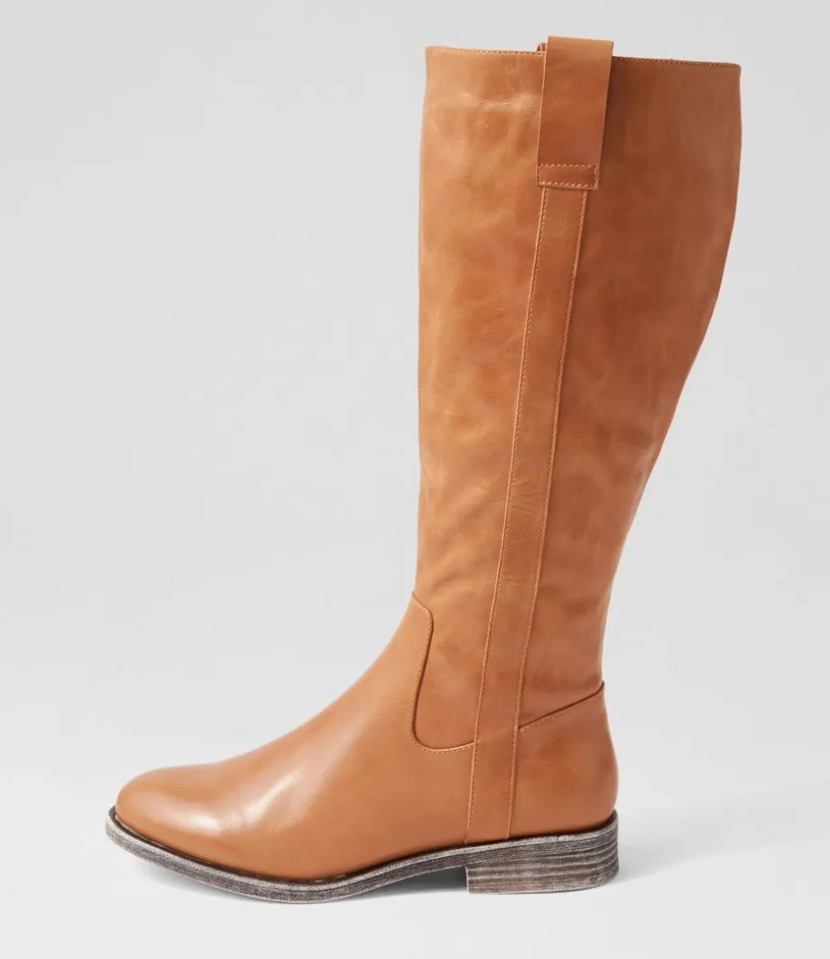 Matteat Tan Leather Knee High Boots<DJANGO & JULIETTE Online
