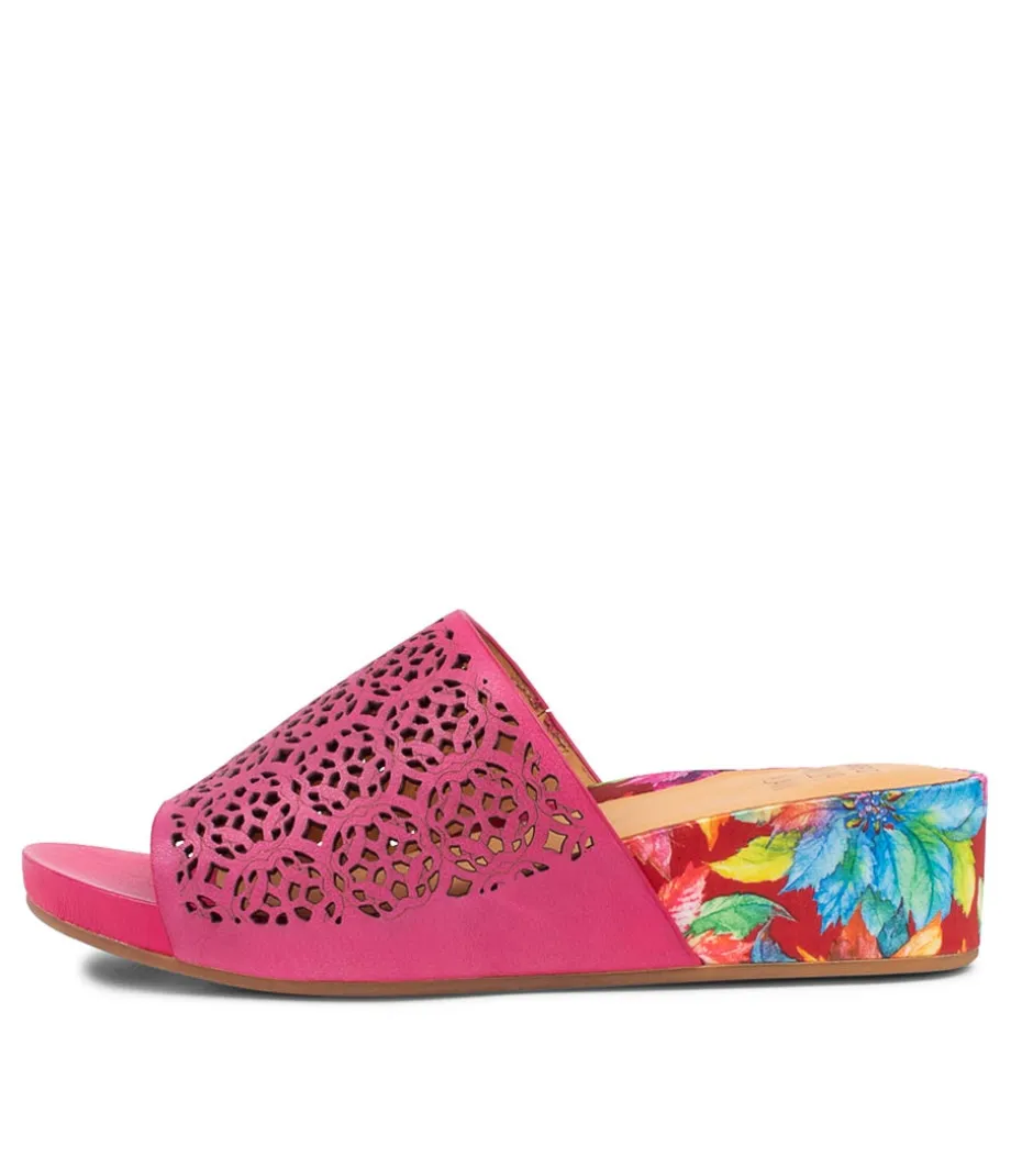 Mehmet W Fuchsia Leather Sandals<ZIERA Sale