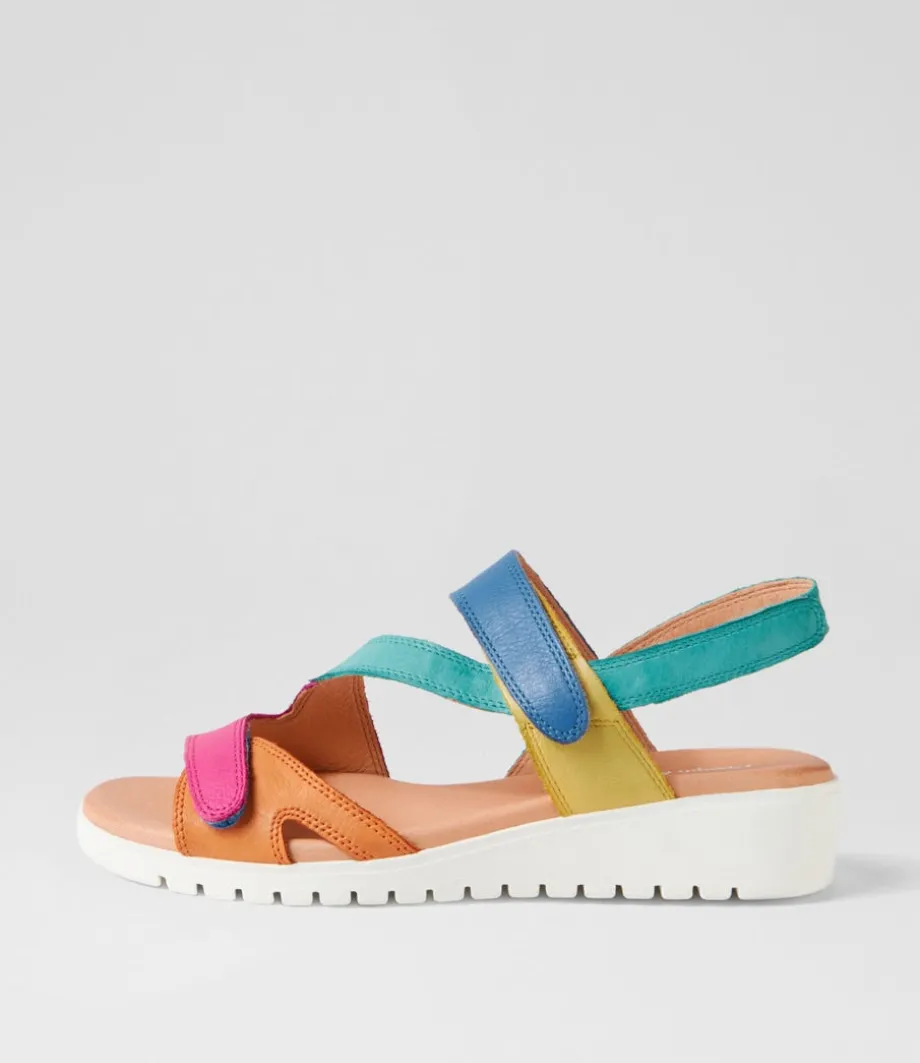 Melany Bright Multi Slides<DJANGO & JULIETTE Cheap
