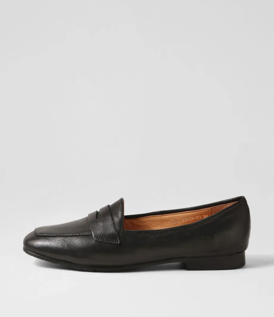 Melinato Black Leather Loafers<TOP END Sale