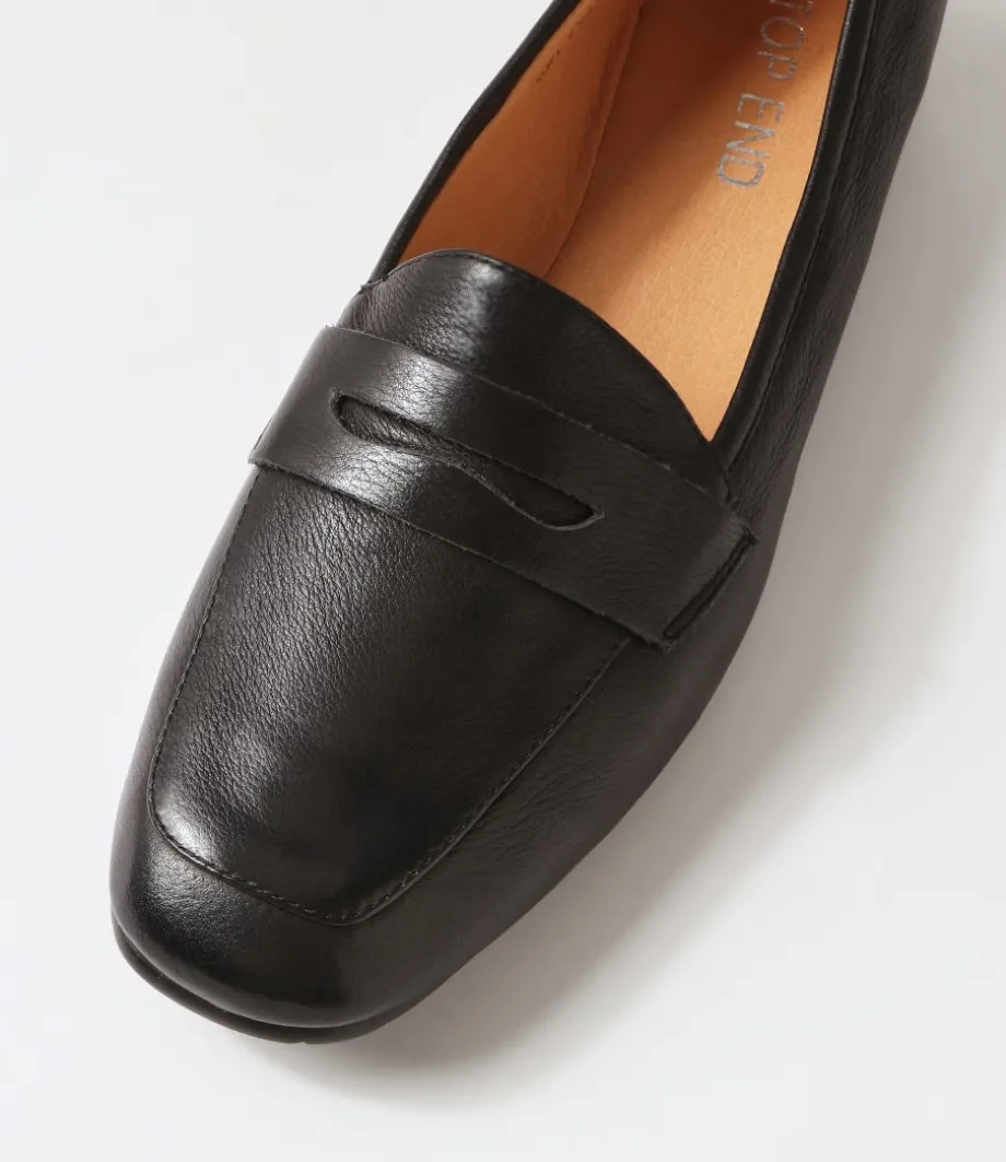 melinato_black_leather_loafers_3.webp Melinato Black Leather Loafers<TOP END Sale