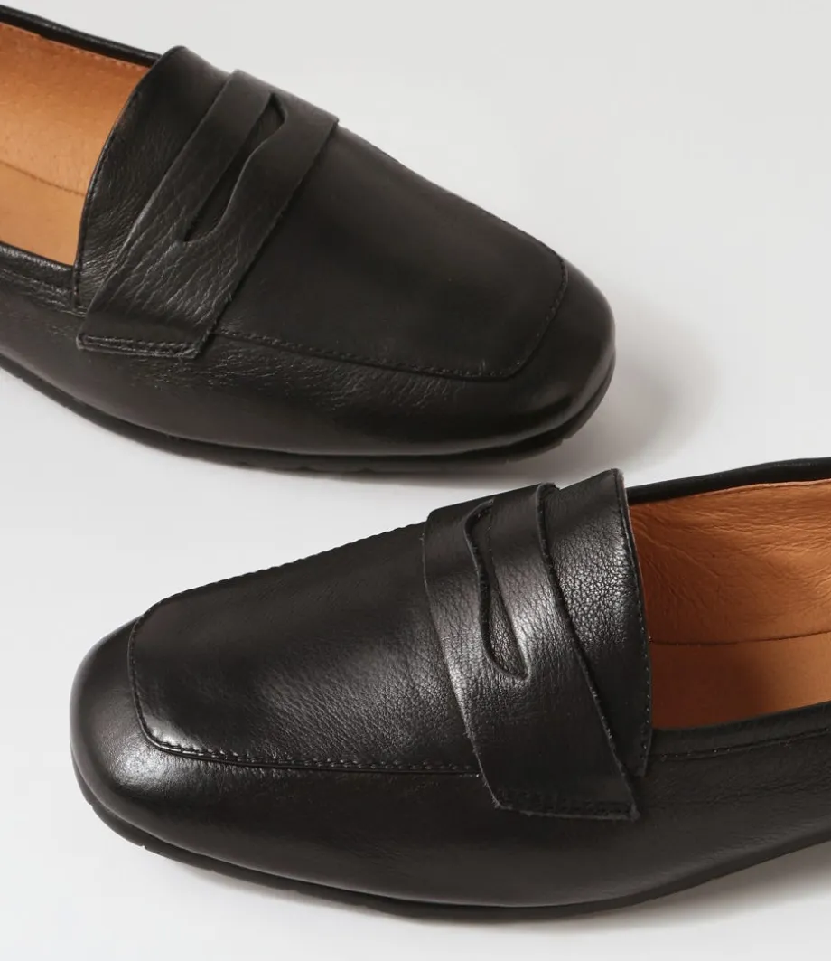 melinato_black_leather_loafers_4.webp Melinato Black Leather Loafers<TOP END Sale