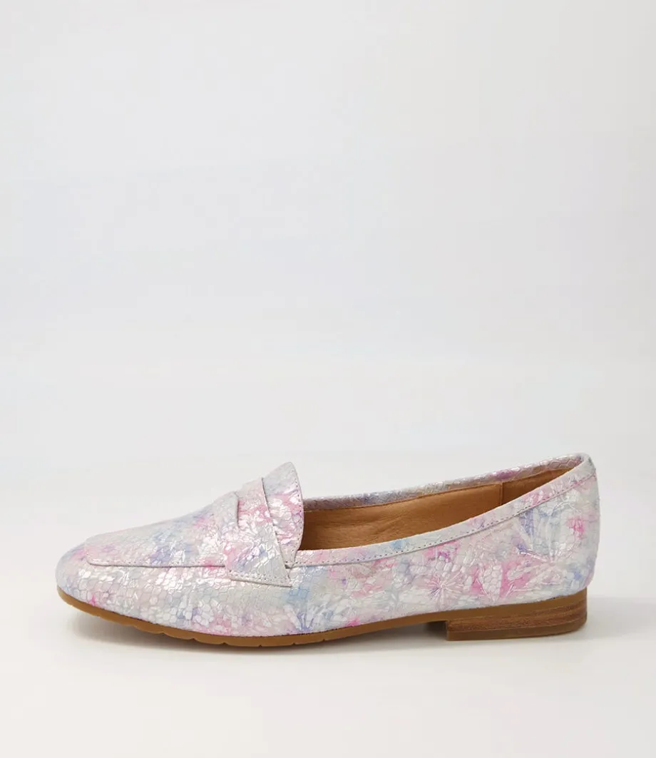 Melinato Pastel Print Leather Loafers<TOP END Discount