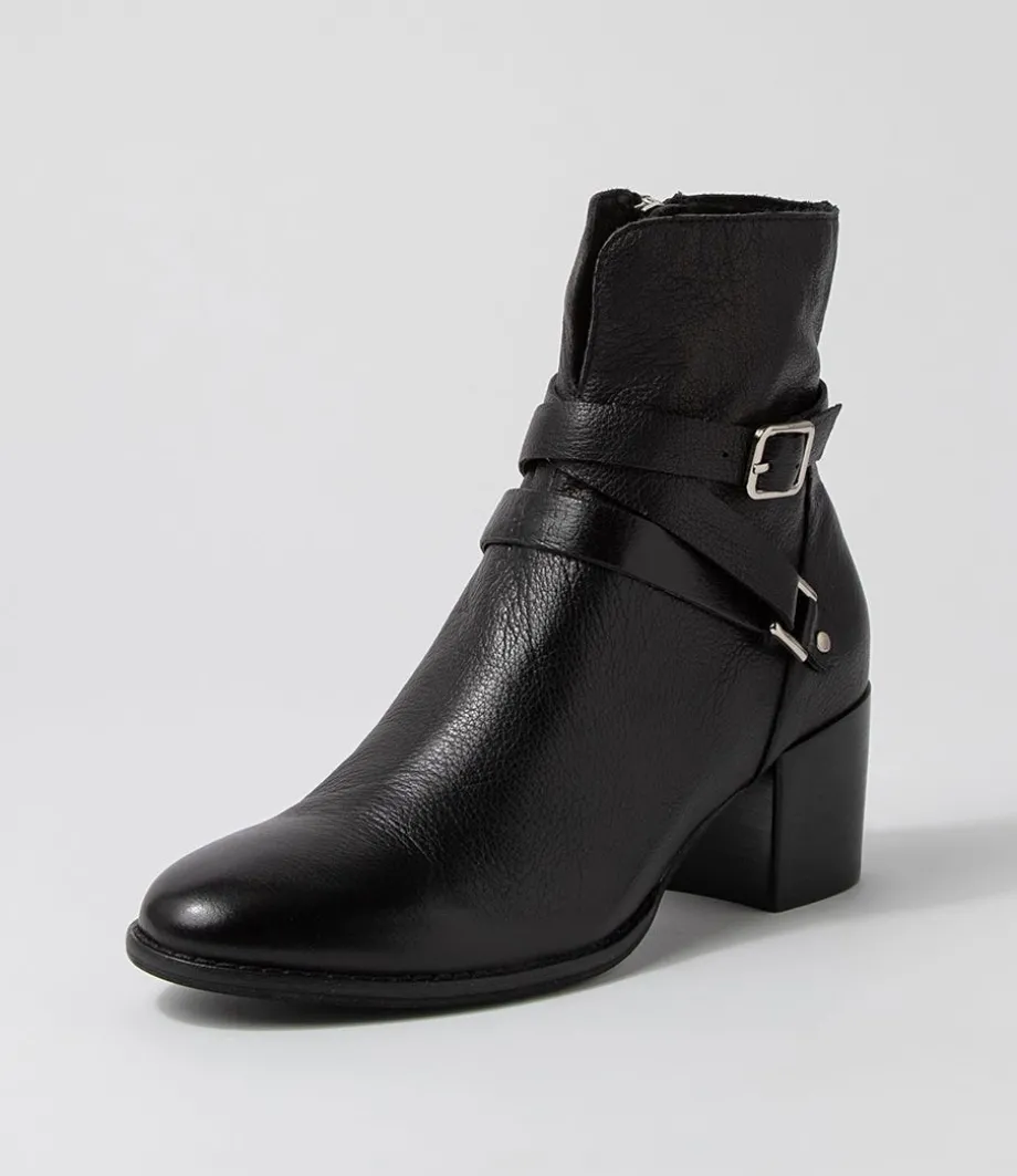 melvine_black_leather_ankle_boots_1.webp Melvine Black Leather Ankle Boots<DJANGO & JULIETTE New