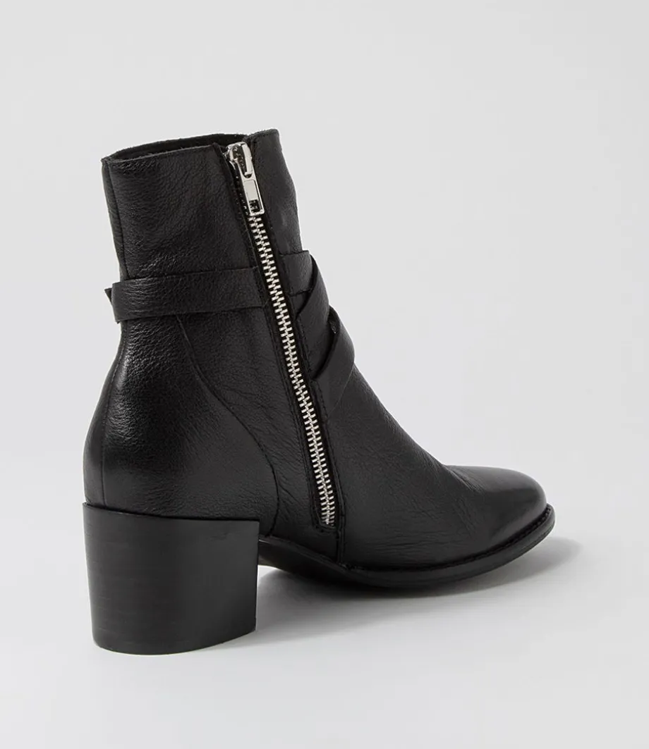 melvine_black_leather_ankle_boots_2.webp Melvine Black Leather Ankle Boots<DJANGO & JULIETTE New
