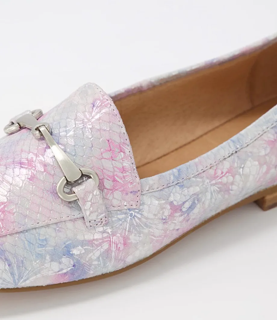 mena_pastel_print_leather_loafers_4.webp Mena Pastel Print Leather Loafers<TOP END Outlet