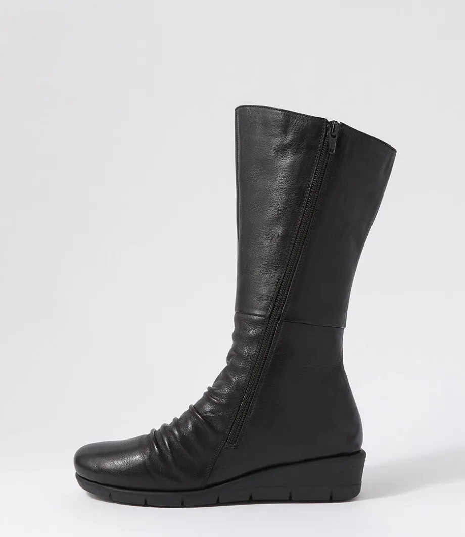 Morrison Black Leather Knee High Boots<SUPERSOFT Flash Sale