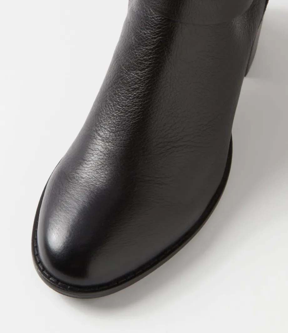 morry_black_leather_knee_high_boots_3.webp Morry Black Leather Knee High Boots<DJANGO & JULIETTE Store