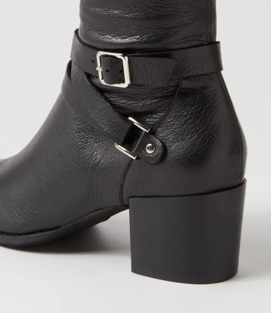 morry_black_leather_knee_high_boots_4.webp Morry Black Leather Knee High Boots<DJANGO & JULIETTE Store