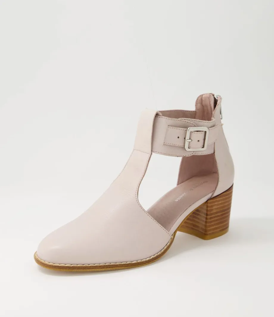 Murvin Pale Pink Leather Heels<DJANGO & JULIETTE Store