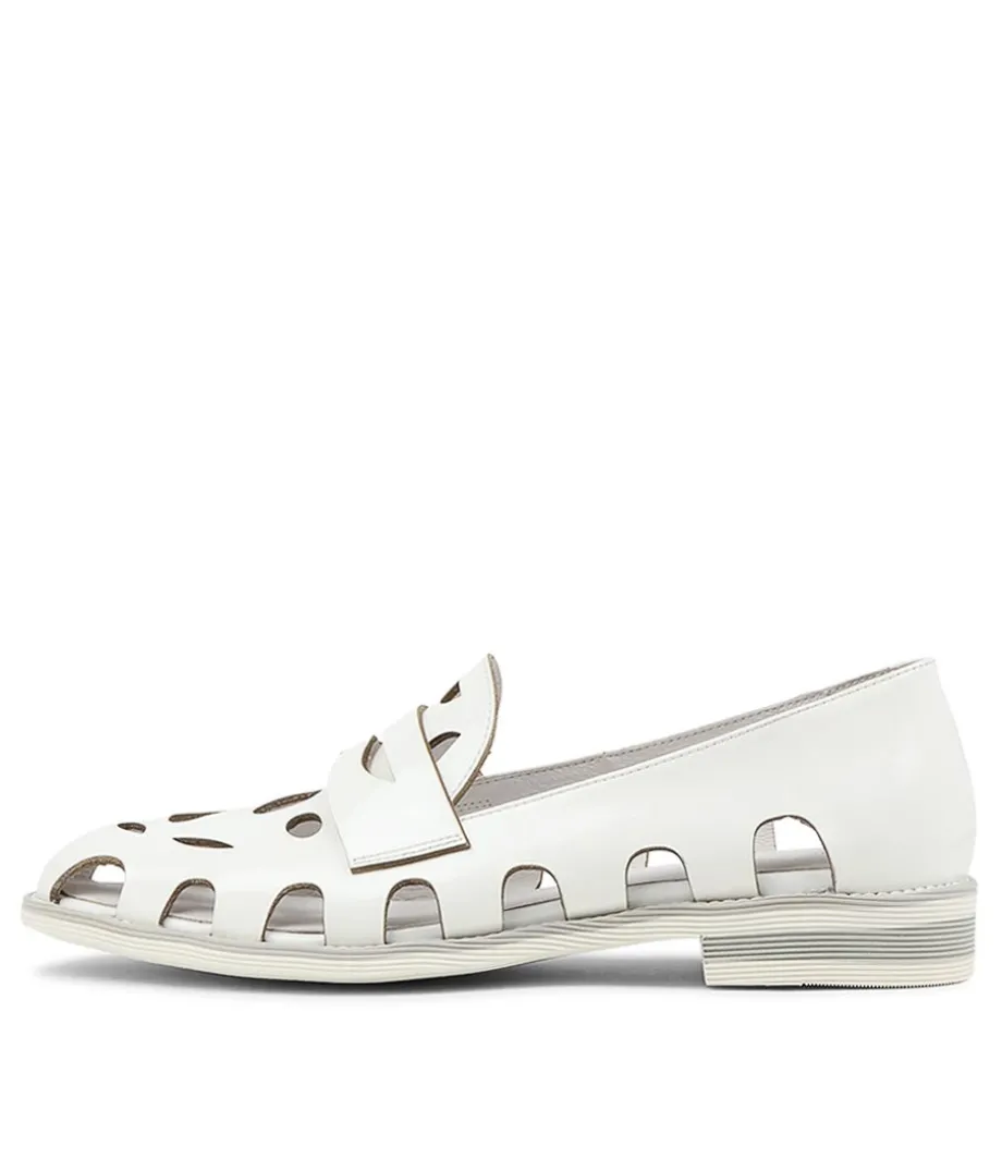 Nalwa White Patent Leather Loafers<DJANGO & JULIETTE Cheap